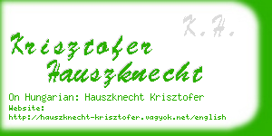 krisztofer hauszknecht business card